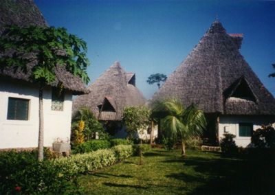 garden with all three Cottages