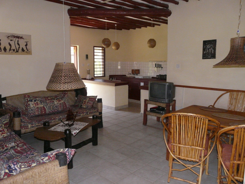 living room and kitchen