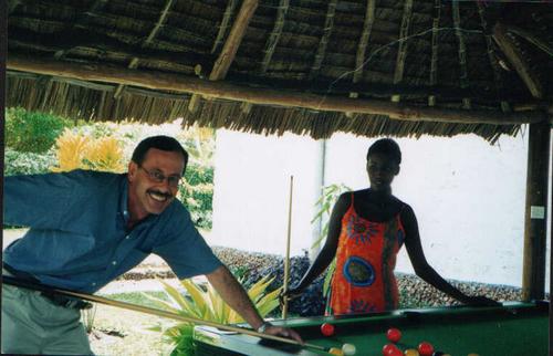 snooker in the garden